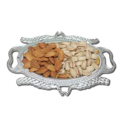 "Dryfruit Thali - RD300 Code-025 - Click here to View more details about this Product